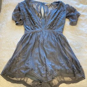 Honey Punch Blue Lace Dress
